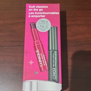 Clinique Pink Lipstick and Black Mascara Duo